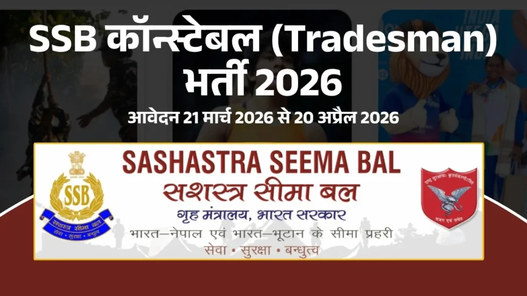 SSB Constable Tradesman Recruitment 2026