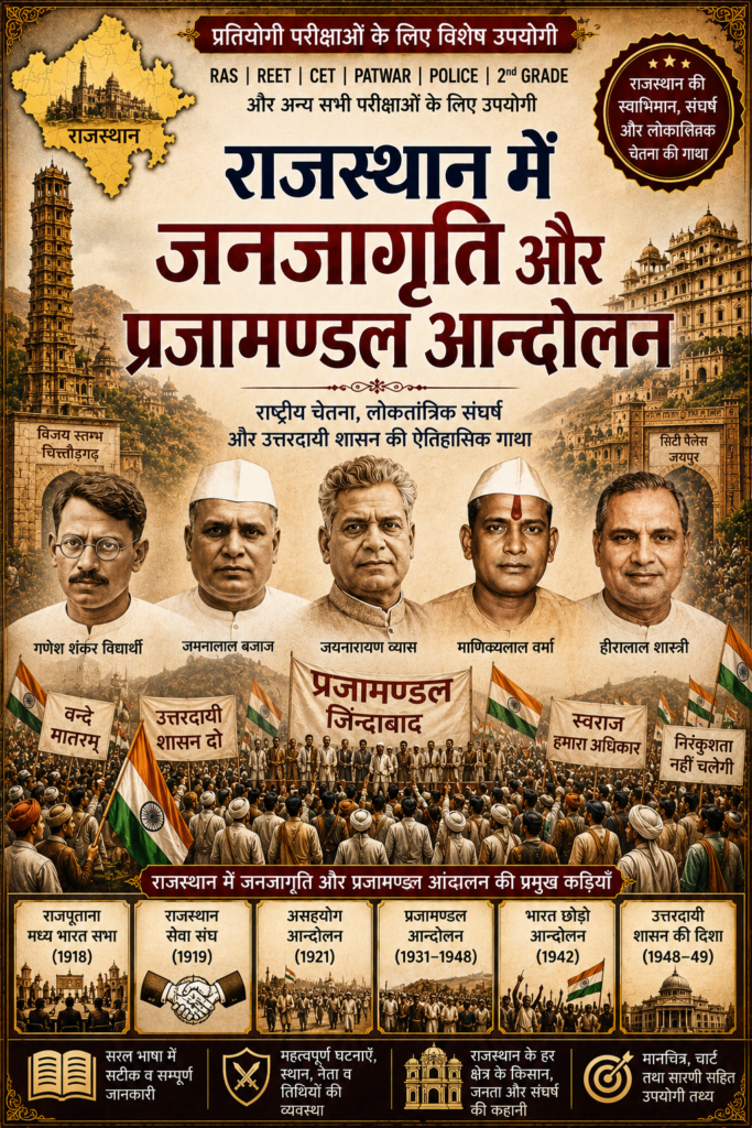 राजस्थान में जनजागृति और प्रजामण्डल आन्दोलन
